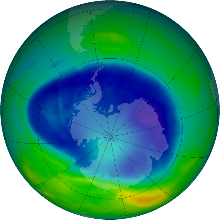 Ozone Map 2007-08-28